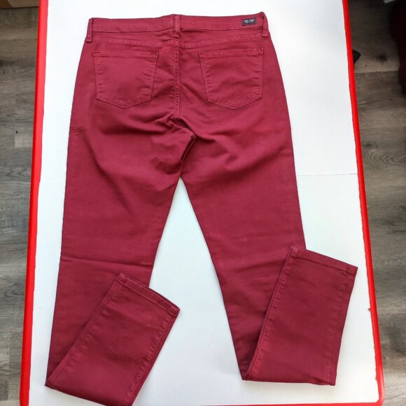 Angry Rabbit jeans women's size 29 burgundy mid-rise - Picture 3 of 12